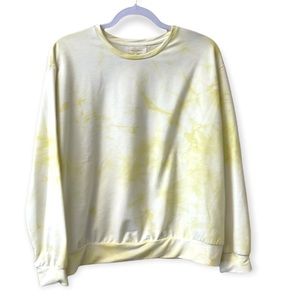 Melloday Yellow Tie Dye Sweatshirt Size Large